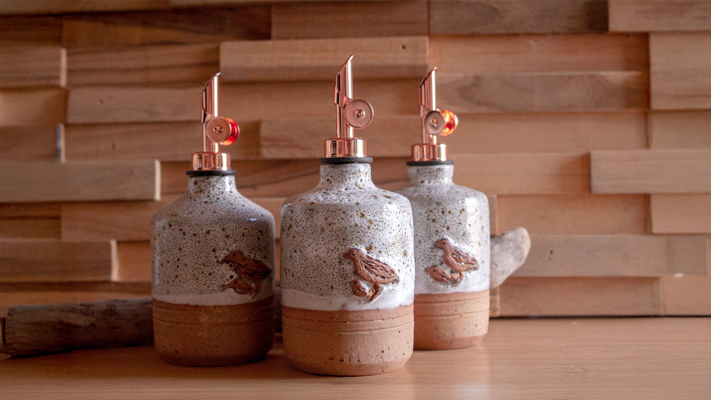 Olive Bottle with pouring spout (small for table-side use)